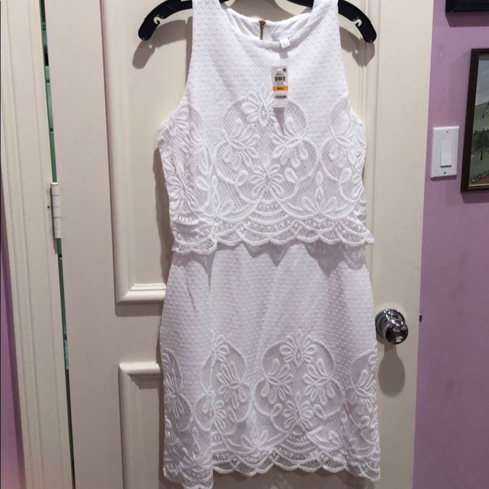 Charter Club Lace Tiered Dress NWT